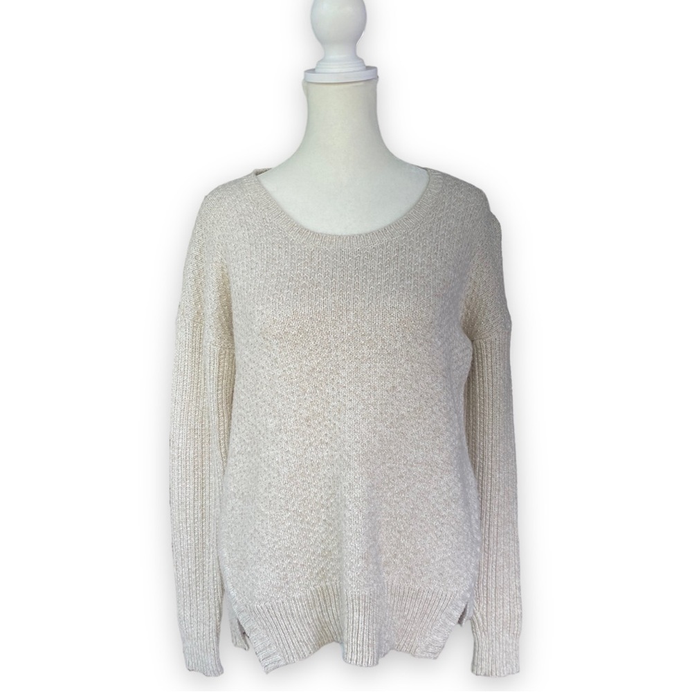 MADEWELL Oatmeal Mixed Texture Knit Sweater